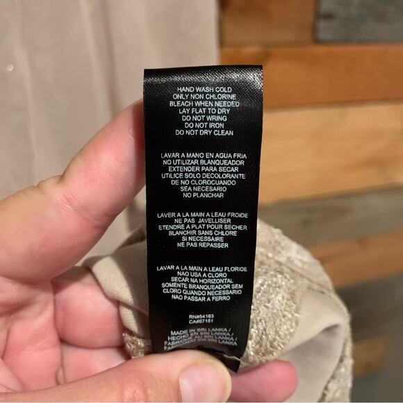 JESSICA HOWARD Short Glitter Lace Dress With Chiffon Capelet In Champagne Sz 12 - Picture 14 of 15